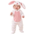 thumbnail image 6 of Baby Animal Halloween Costumes Soft Warm Bunny Halloween Hooded Jumpsuit Infant Halloween Dress Up, 6 of 9