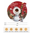 thumbnail image 6 of 15 Inch Round Placemats Set of 4, Red Christmas Non Slip Heat Insulation PP Table Mats, Snowman Xmas Tree Snowflake Gifts Elk Washable Place Mats for Kitchen Dining Party Table Decor, 6 of 7