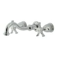 thumbnail image 5 of Kingston Brass  Hamilton Two-Handle 3-Hole Wall Mount Bathroom Faucet Matte Black Matte, 5 of 5
