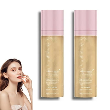 Sheer Setting Mist SPF 50 - Sunglaze Sheer Body Mist, Hydrating Glow Mist with Shimmering Oil, Water-Resistant Face & Body Spray