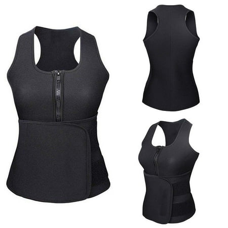 Senfloco Waist Trainer Sauna Vest Suit Tank Top Body Shaper with Adjustable Waist Trimmer Belt for Women Gym Workout
