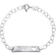 Personalized Planet Sterling Silver Engravable ID Plaque Bracelet