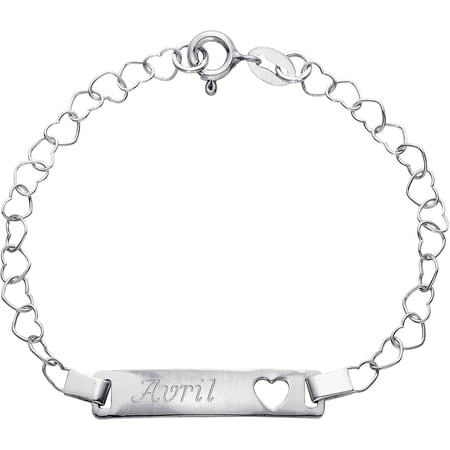 Personalized Planet Sterling Silver Engravable ID Plaque Bracelet