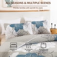 thumbnail image 3 of Juego de colcha DJY California King Blue Floral con 2 fundas de almohada, 3 of 7