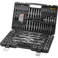 thumbnail image 1 of VEVOR Ensemble de Robinets et Matrices, 116 Pcs Incluant Tailles Métriques et Saes, Robinets et Matrices en Acier à Roulement, Outil de Filetage Essentiel pour Couper les Filetages Internes Externes, avec Accessoires Complets et Étui de Rangement, 1 of 9