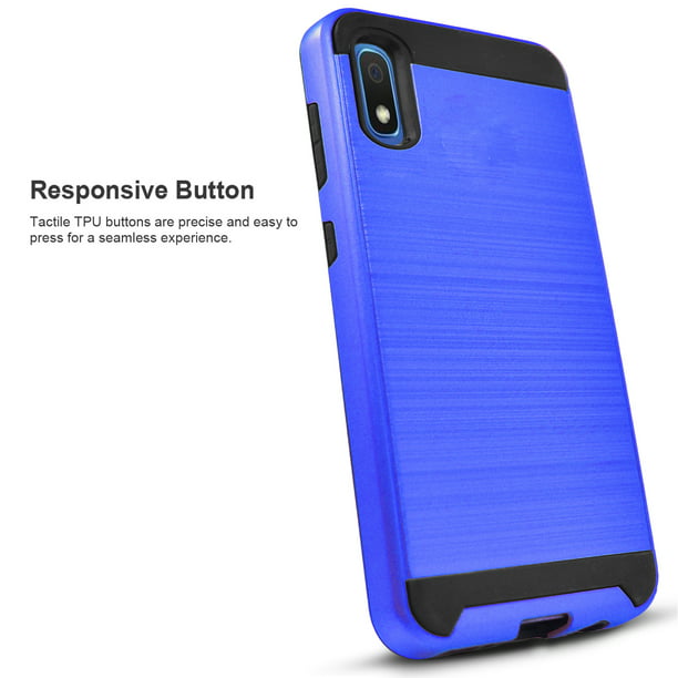Samsung Galaxy A10e Case, With [Tempered Glass Screen Protector Included],  STARSHOP Drop Protection Dual Layers Phone Cover - Blue - Walmart.com