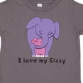 thumbnail image 4 of Inktastic I Love My Sissy Elephant Purple Pink Boys or Girls Toddler T-Shirt, 4 of 5