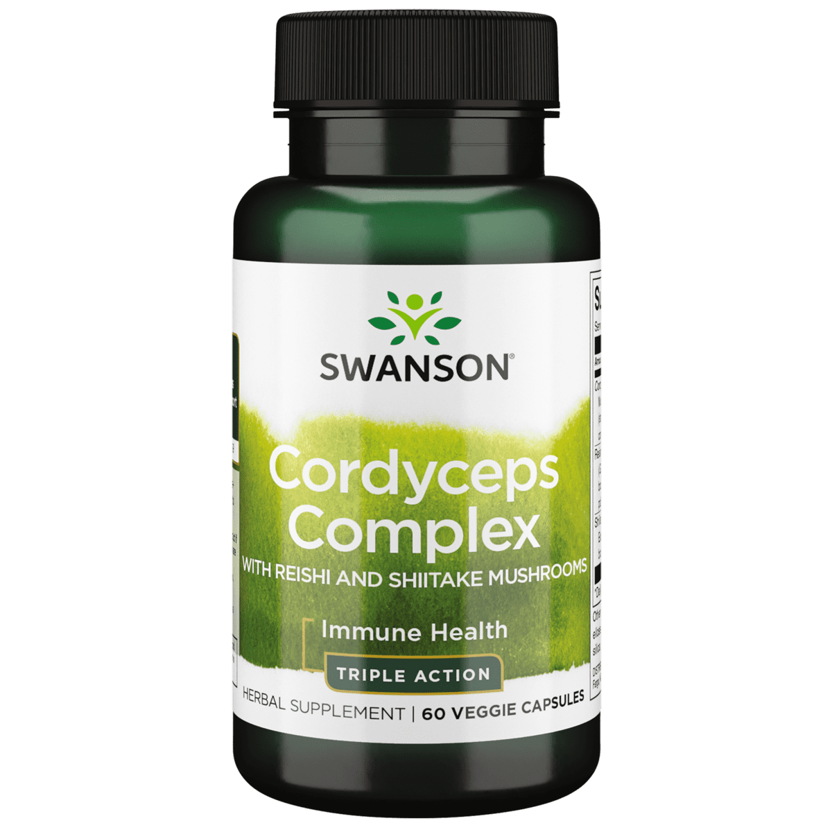 Swanson Cordyceps Extract Complex with Reishi and Shiitake Mushrooms for Immune Health Support 60 Veggie Capsules