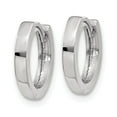 thumbnail image 2 of 10k White Gold Hinged Hoop Earrings, 2 of 3