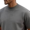 thumbnail image 4 of Dxzfnsa Men's Knit T Shirts Mens Lightweight Short Sleeve Crew Neck Loose Stretchy Muscle Shirts Basic Solid Color Sport Tee Tops, 4 of 4
