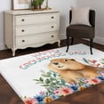 thumbnail image 3 of Happy Groundhog Day Area Rugs 4x6 ft Watercolor Cute Ground Rat Flower Leaf Farmhouse Washable Rug Non Slip Indoor Carpet Absorbent Floor Mat for Living Room Bedroom Dining Room, 3 of 9