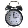 thumbnail image 2 of DOLITY 3-inch Metal Double Bell Alarm Clock Night Light Table Clock Black, 2 of 7