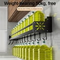 thumbnail image 2 of 1pc Seasoning Rack With Hook, Kitchen Storage Rack, Multifunctional Household Wall-mounted Chopsticks Knife Rack, No Punching Kitchenware Storage Hanging Rack, Home Kitchen Supplies, 2 of 4