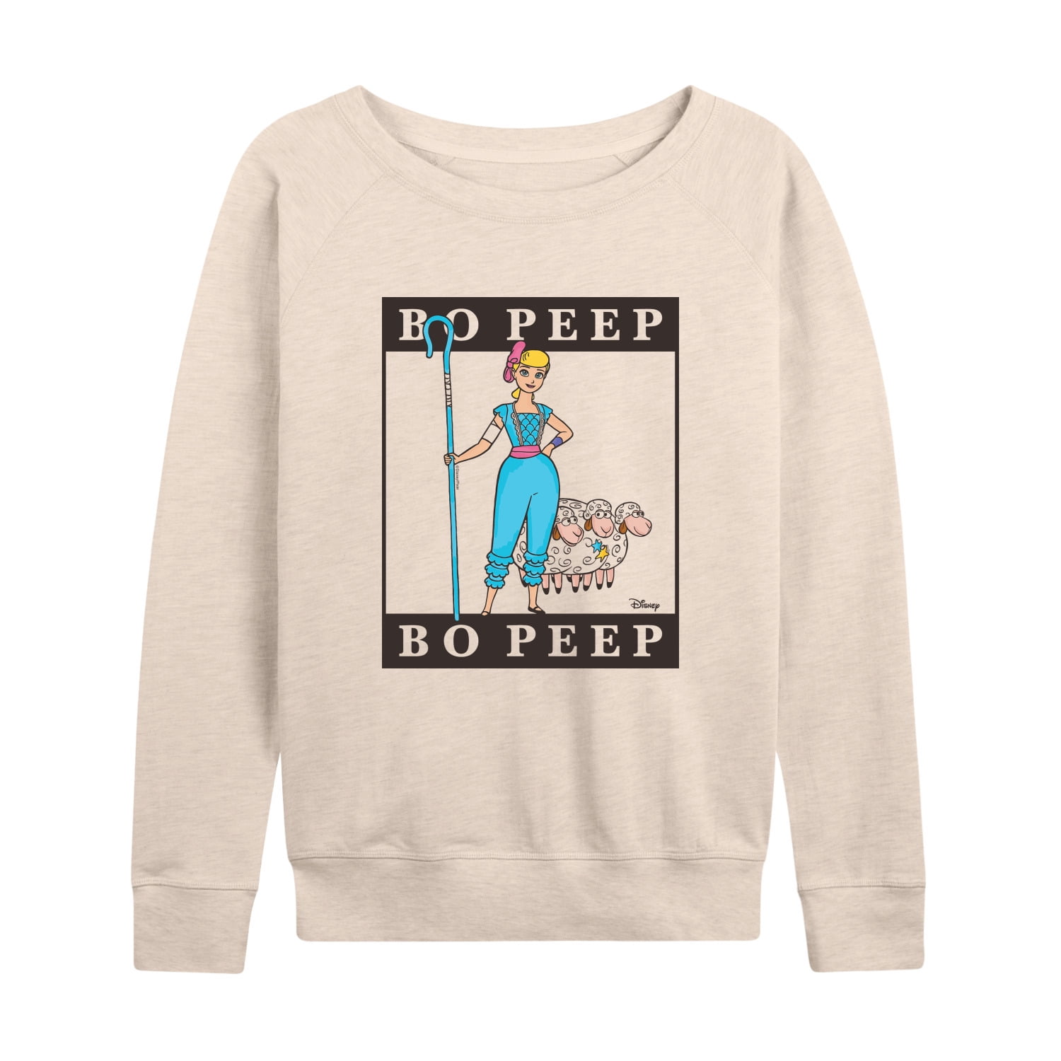 Toy Story 4 - Type Block Bo Peep - Women's Lightweight French Terry Long Sleeve Shirt