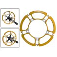 thumbnail image 4 of 1 pieza de plato de bicicleta de carretera redondo estrecho ancho anillo de cadena único BCD 130mm dorado Sharpla plato de bicicleta, 4 of 8