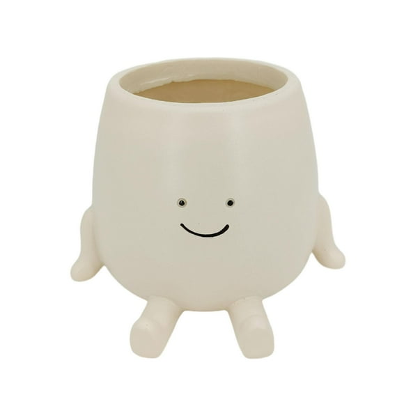 relayinert Adorable Planter Pot Cute Flower Pot Tabletop Decor For Indoor And Outdoor Desktop Planter Cute Plant Resin