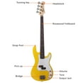 thumbnail image 4 of Glarry Bass Electric Guitar Kit with 20W Amp, Yellow, 4 of 9