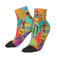 thumbnail image 2 of Bingfone Dancing African Womans Design Patterned Men'S Women'S Casual Cotton Socks, 2 of 9
