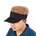 thumbnail image 6 of Jolly Adjustable Breathable Outdoor Sports Fake Flair Hair Sun Visor Hat, 6 of 7