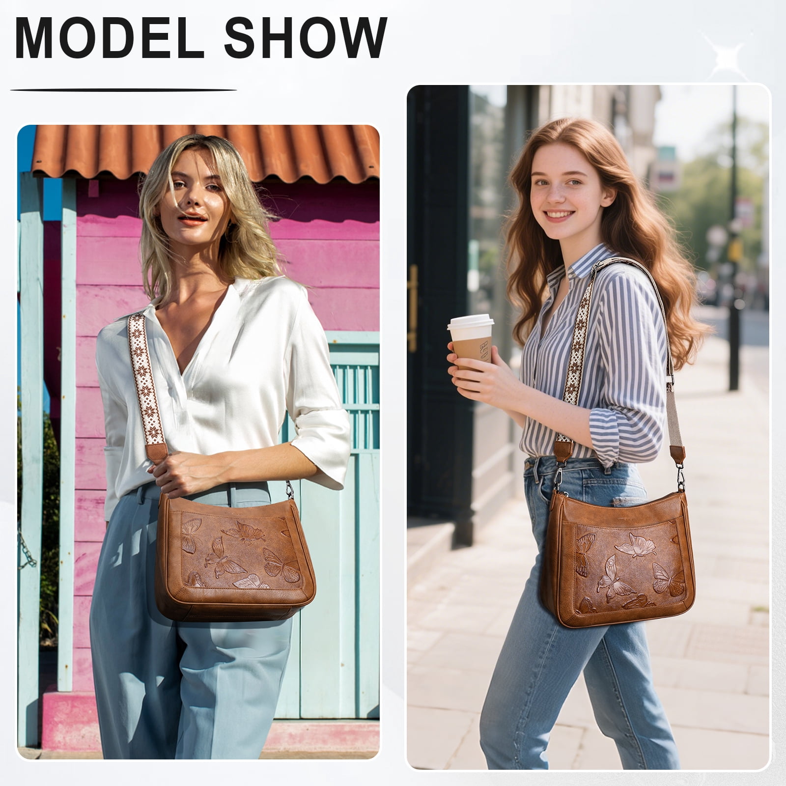APHISON Trendy Crossbody Bags for Women Small Shoulder Handbags, Ladies Classic Messenger Bag Crossbody Purse with With Adjustable Shoulder Strap
