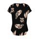 thumbnail image 5 of Tops de Algodón para Mujeres Cuello en V Moda Casual Manga Corta Primavera Verano Top para el Hogar Y Diario, 5 of 6