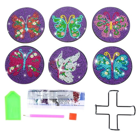 

Kafei Diamond DIY Painting Coasters | Durable DIY Mandala Coasters Kits with Holder | DIY Coasters for Beginners Art Craft Supplies