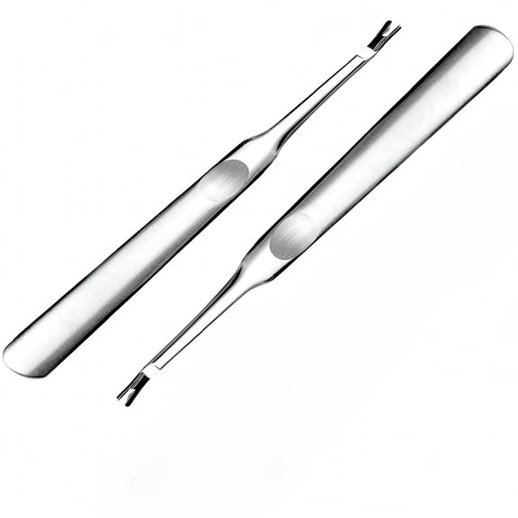 ACDANC 2Pcs Stainless Steel Cuticle Pusher Dead Skin Remover Pedicure Nail Art Tool for Fingernails and Toenails