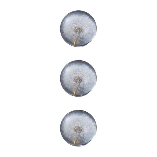 Maytalsory Exquisite Flower Crystal Ball Unlocking Inner Creativity Unique Dandelions 6cm 3Set