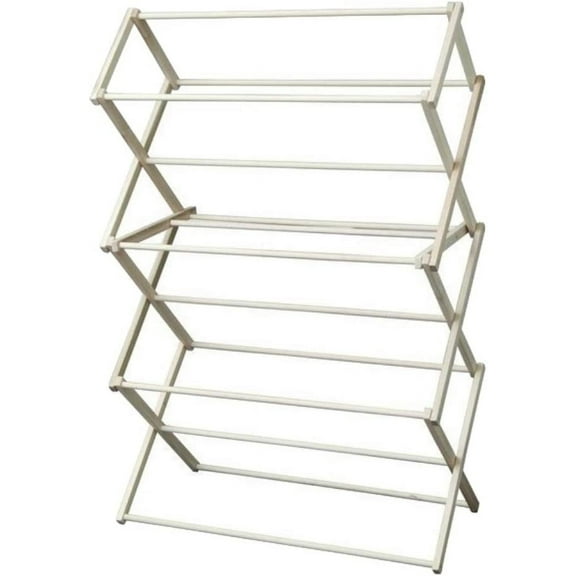 Peaceful Classics Wooden Laundry Rack - Amish Handmade Wooden Clothes Drying Rack - Foldable Drying Rack for Towel, Blanket, Linen Household Essentials - for Indoor Or Outdoor Use (52" x 36" x 16")