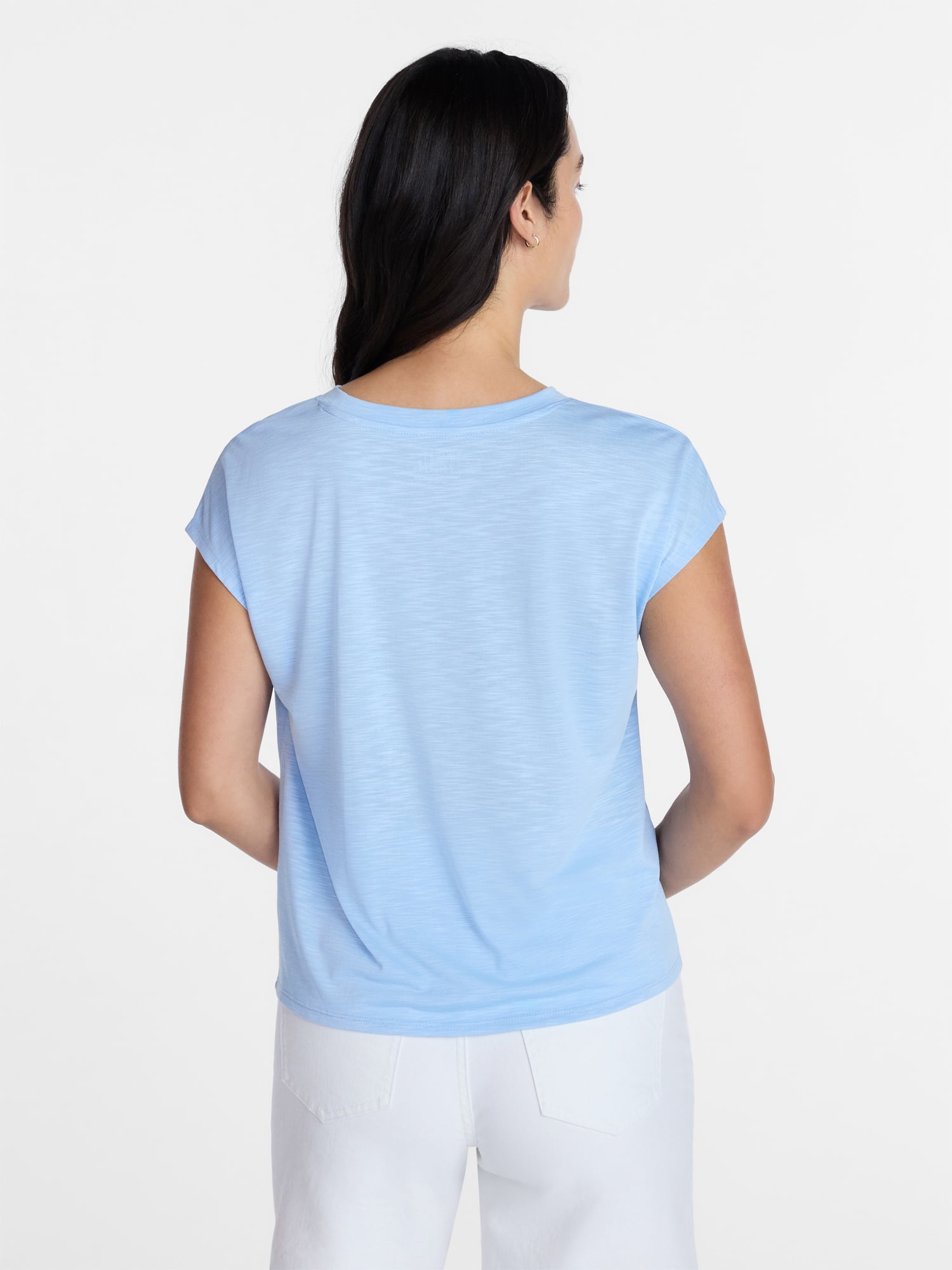 Time and Tru Women's Twist Front Top, Sizes XS-XXXL
