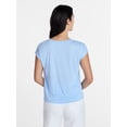 thumbnail image 4 of Time and Tru Women's Twist Front Top, Sizes XS-XXXL, 4 of 6