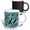 Multicolor, variant on 3drose, Image of Zebra Aqua Pattern, 11oz Two-tone Red Mug