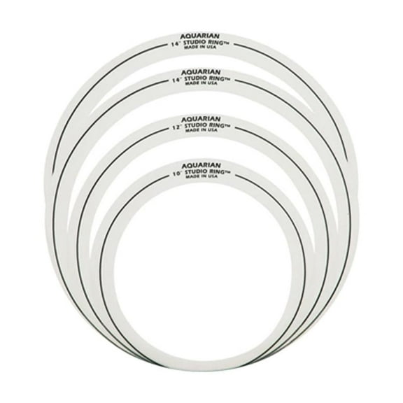 One Each 10", 12", 14", 14" Studio Rings Muffling