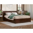 thumbnail image 3 of AFI Capri Full Solid Wood Platform Bed with Panel Footboard and Storage Drawers, Walnut, 3 of 16