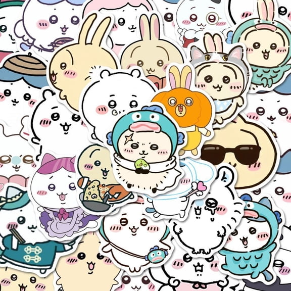 Gaiwos 100 PCS Kawaii Chiikawa DIY Stickers, Waterproof Funny Anime Stickers, Chiikawa Usagi Stickers for Water Bottle Phone Journal Guitar Skateboard, Gifts for Teens Adults