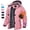 Pink, variant on YUCOLEN Women's High-performance Snow Ski Jacket Fleece Lined Warm Waterproof Windbreaker Insulated Winter Coats with Hood Pink L