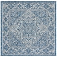 thumbnail image 5 of SAFAVIEH Courtyard Joey Medallion Indoor/Outdoor Area Rug, Navy/Light Grey, 2'7" x 5', 5 of 10