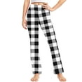 thumbnail image 2 of breaise Girl's High Waist Stretch Bell Bottom Slim-Fit Flare Leg Yoga Pants Cute Buffalo Plaid Leggings, 2 of 10