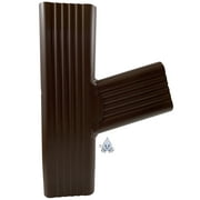 Downspout Funnel, T 3x4, Right, Aluminum, Royal Brown