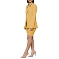 thumbnail image 4 of Franhais Women Two-piece Pants Suit, Solid Color Single-breasted Blazer and Straight Fit Shorts, 4 of 6