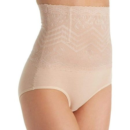 

Heavenly Secrets Womens Shapewear Hi-Waist Mesh Panty Nude