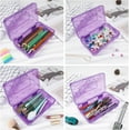 thumbnail image 6 of Crayon Boxes Bulk,Clear Pencil Case,Pencil Boxes Bulk Classroom,Hard Pencil Case,Pencil Box,Large Capacity Plastic Pencil Case Boxes with Snap-tight Lid(Blue Free Gift:Pen)from ANMUYUM, 6 of 9