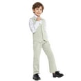 thumbnail image 5 of LOLANTA Boys Vest Suits 4PCs Wedding Ring Bearer Outfits Wasitcoat Shirt Pants Bow Tie, 5 of 6