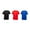 Black / Red / Royal Blue, variant on Blank Activewear Pack of 3 Youth T-Shirt, Quick Dry Performance Fabric, 100% Polyester
