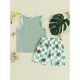 thumbnail image 5 of Bagilaanoe 2pcs Toddler Baby Boy Shorts Set Sleeveless Plaid Tank Tops + Shorts 6M 12M 18M 24M 3T Kids Casual Summer Clothes, 5 of 9