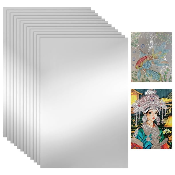 50 láminas de papel de aluminio de 7,8 x 11,8 pulgadas, lámina metálica decorativa
