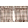 thumbnail image 3 of VHC Brands Annie Buffalo Portabella Check Farmhouse Ruffled Tier Curtain Set 36x36, 3 of 7
