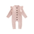 thumbnail image 2 of Elippeo MaBaby Winter Fall Baby Romper 3M 6M 12M 18M Newborn Infant Baby Boy Girl Knit Clothes Warm Long Sleeve Ruffle Jumpsuit Soft Clothing, 2 of 10