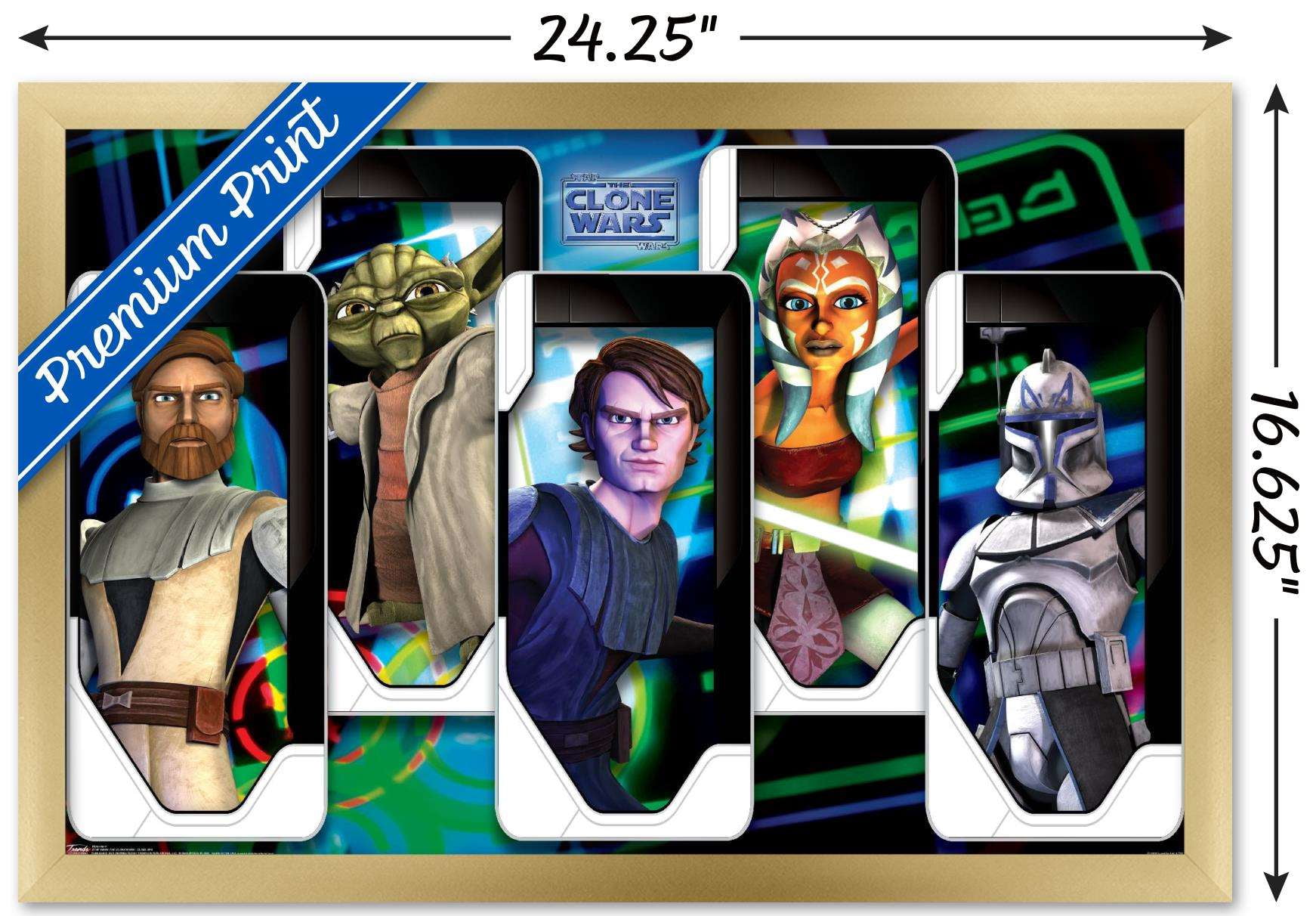 Star Wars: The Clone Wars - Close Ups Wall Poster, 14.725" x 22.375", Framed
