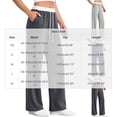 thumbnail image 4 of PInxai Sweatpants for Women Drawstring Elastic Waisted Loose Casual Workout Pants Comfy Trousers with Pockets,Dark Gray,L, 4 of 6